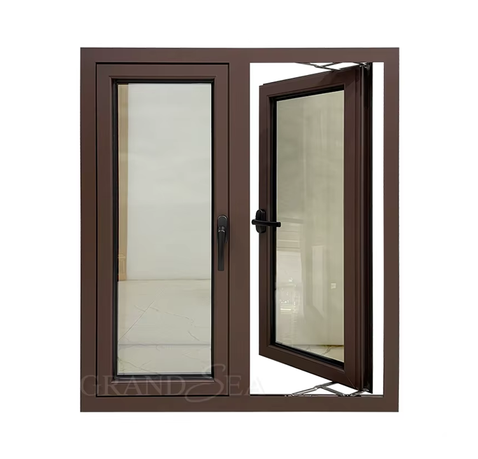 نافذة المنيوم بني brown aluminum window